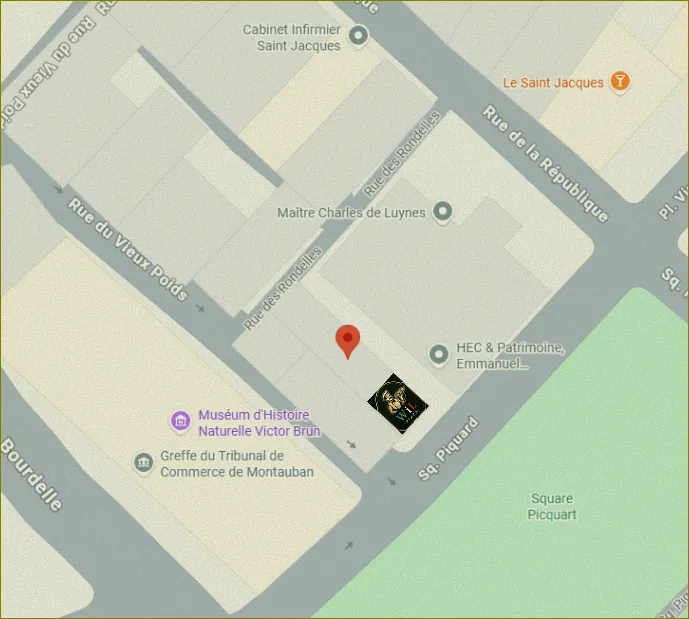 Plan de localisation de Wil Pizza, 5 Côte des Bonnetiers, 82000 Montauban